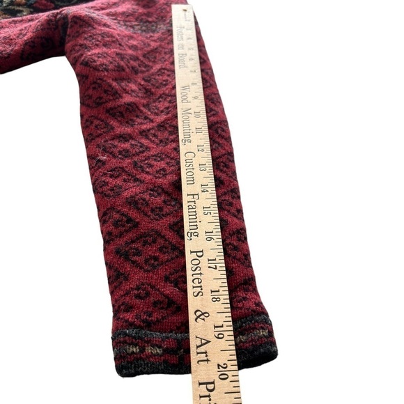 VTG Icelandic Design Wool Cardigan Sweater Medium Floral Granny Cottage Core - Picture 9 of 14